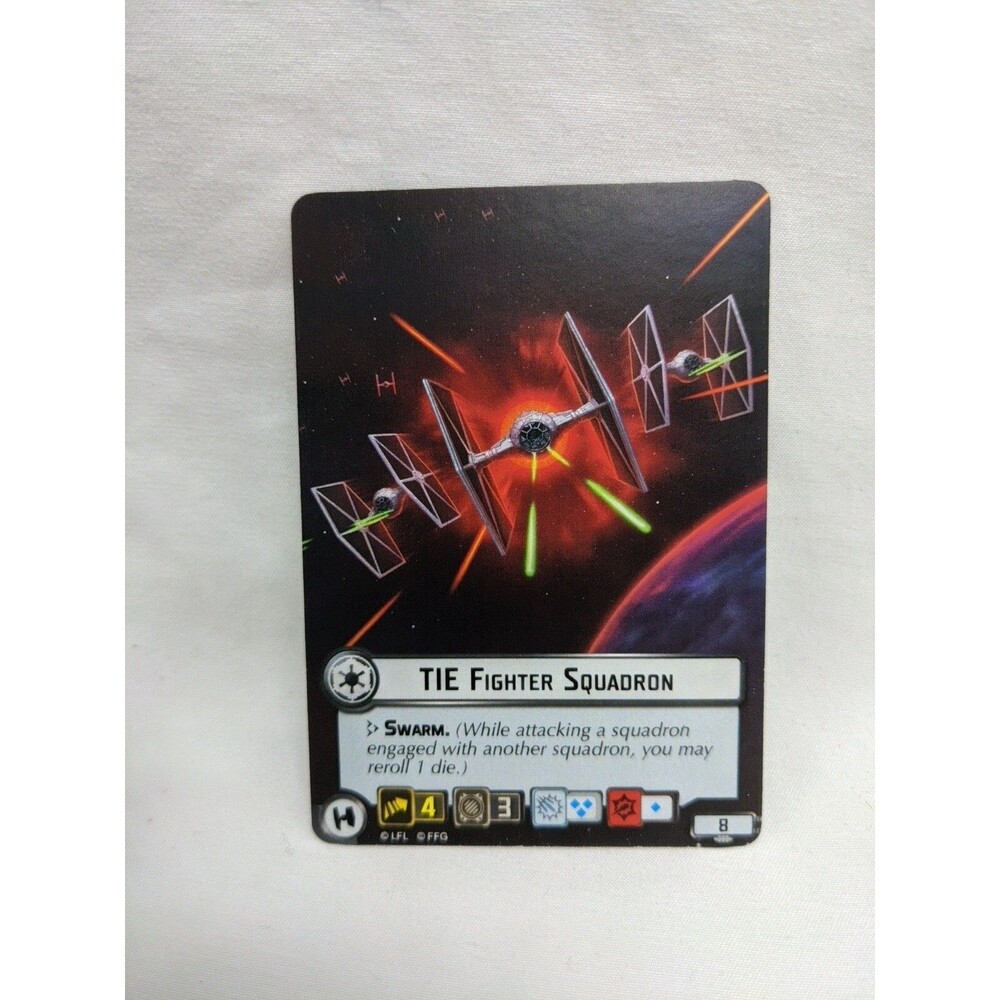 Star Wars Armada Alternative Art Tie Fighter Squadron Promo Card